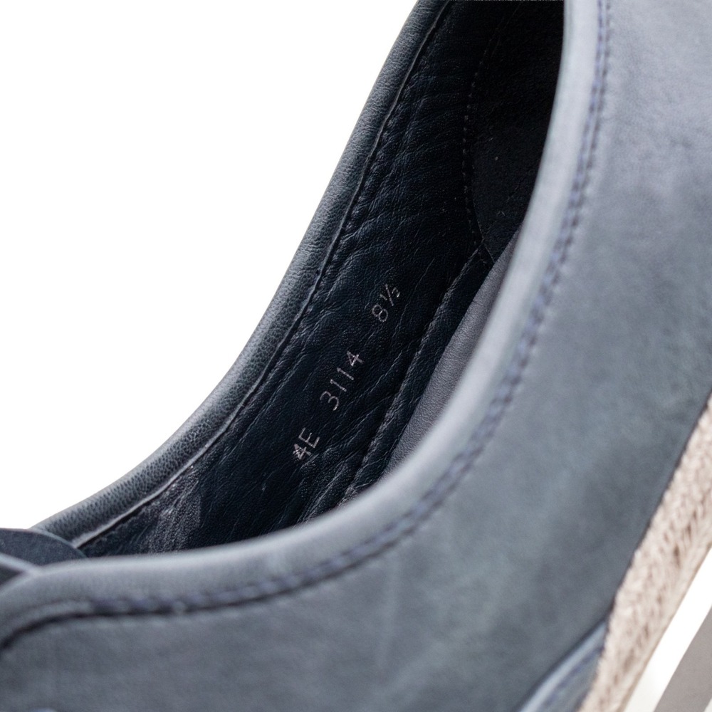 $790 PRADA Aged Leather ESPADRILLE HYBRID Navy  SNEAKERS EU 41 UK 8.5 US 9.5 - Picture 10 of 12